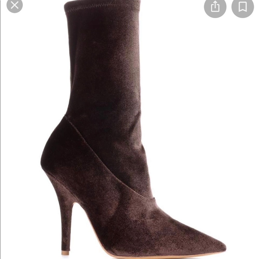 Yeezy Velvet Sock Heels